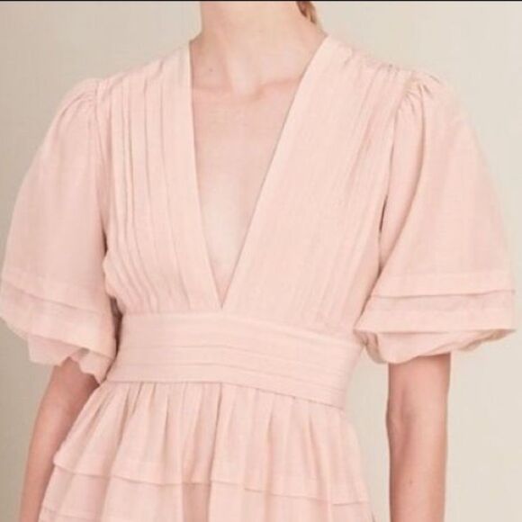 Magali Pascal Ballet Maxi Dress Peony Pink Small Anthropologie - Picture 4 of 15